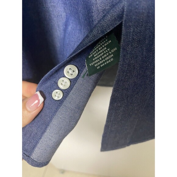 Ralph Lauren Button-Down Long Sleeve Blue Classic Fit Shirt Men's Size L  34/35 - Picture 9 of 14